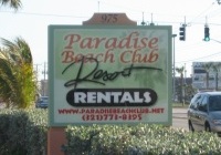 Paradise Beach Club Sign